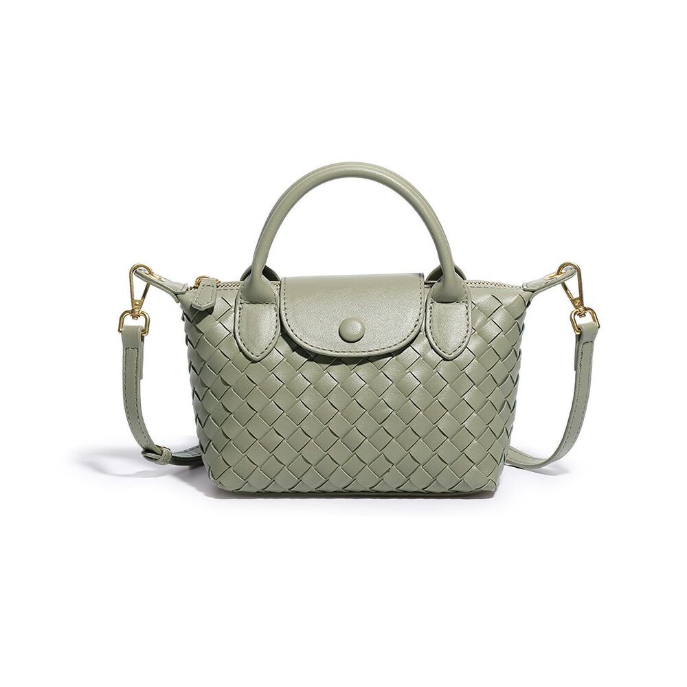 8053 Mini Small Size Braided Luxury Leather top Handle Handbag Fashion
